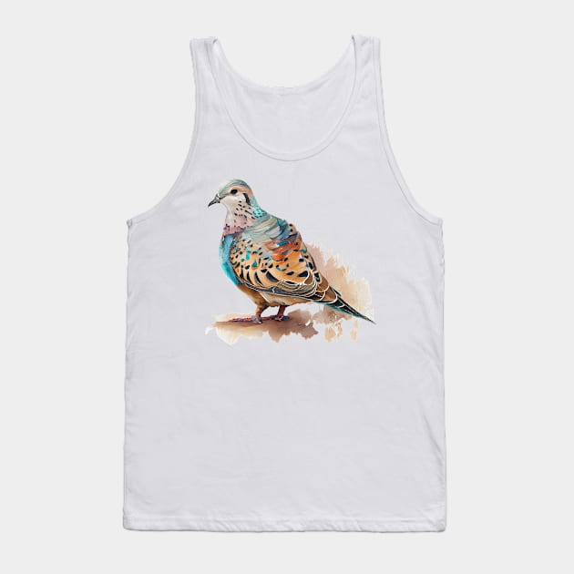 Turtle Dove Watercolor Tank Top by CreativeDesignsx